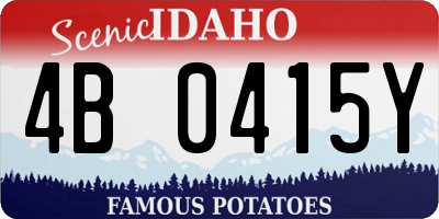 ID license plate 4B0415Y