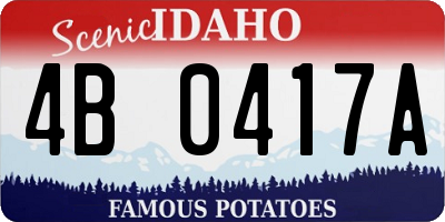 ID license plate 4B0417A