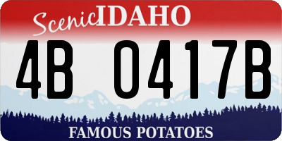ID license plate 4B0417B