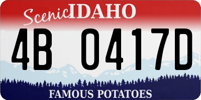 ID license plate 4B0417D