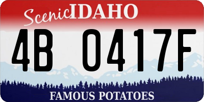 ID license plate 4B0417F