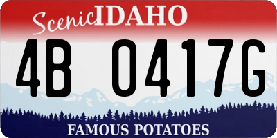 ID license plate 4B0417G