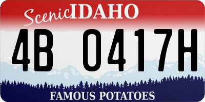 ID license plate 4B0417H