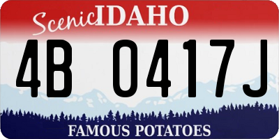 ID license plate 4B0417J