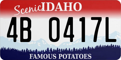 ID license plate 4B0417L