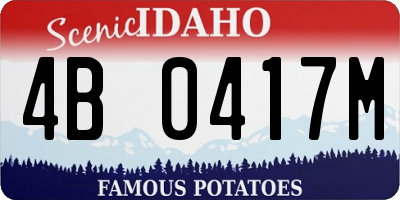 ID license plate 4B0417M