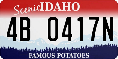 ID license plate 4B0417N