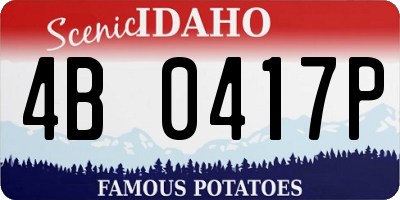 ID license plate 4B0417P