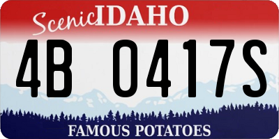 ID license plate 4B0417S