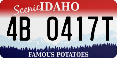 ID license plate 4B0417T