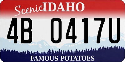 ID license plate 4B0417U