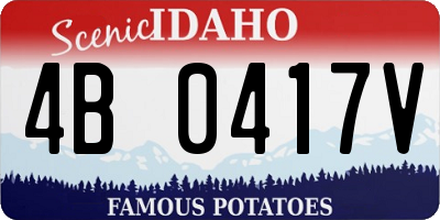 ID license plate 4B0417V