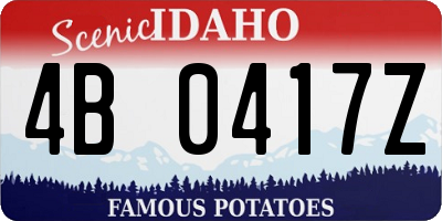 ID license plate 4B0417Z