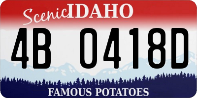ID license plate 4B0418D
