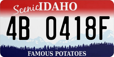 ID license plate 4B0418F