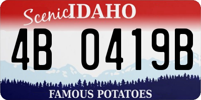 ID license plate 4B0419B