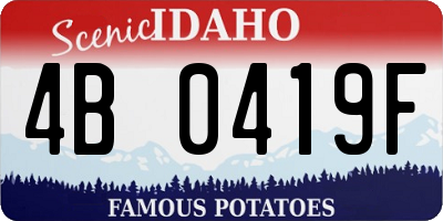 ID license plate 4B0419F