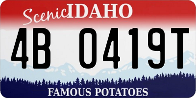 ID license plate 4B0419T