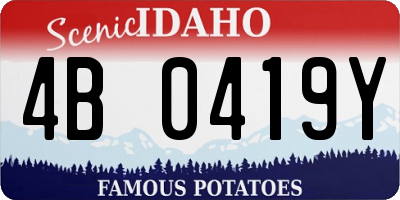 ID license plate 4B0419Y