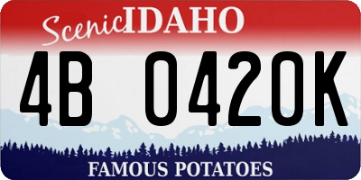 ID license plate 4B0420K
