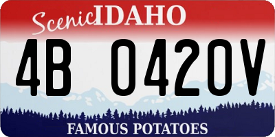 ID license plate 4B0420V