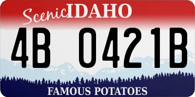 ID license plate 4B0421B