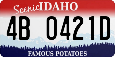 ID license plate 4B0421D