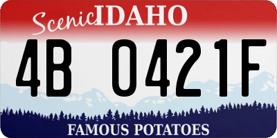 ID license plate 4B0421F