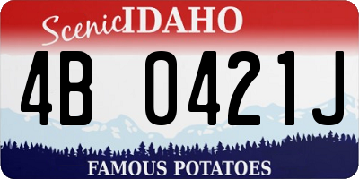 ID license plate 4B0421J