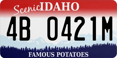 ID license plate 4B0421M