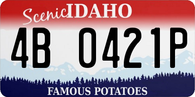 ID license plate 4B0421P
