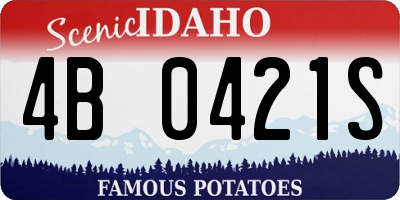 ID license plate 4B0421S