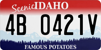 ID license plate 4B0421V
