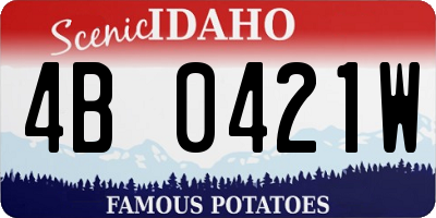 ID license plate 4B0421W