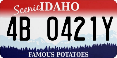 ID license plate 4B0421Y