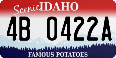 ID license plate 4B0422A