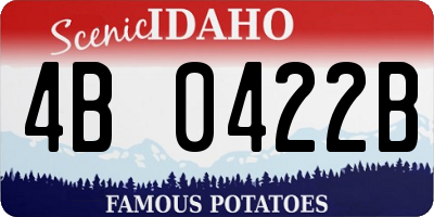 ID license plate 4B0422B