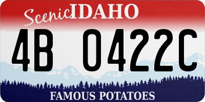 ID license plate 4B0422C