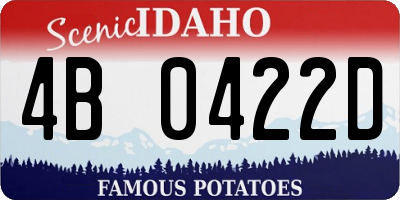 ID license plate 4B0422D