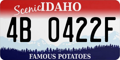 ID license plate 4B0422F