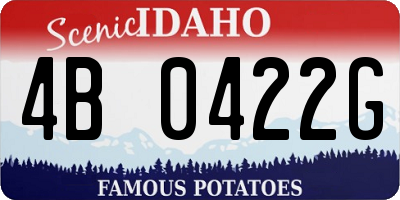 ID license plate 4B0422G