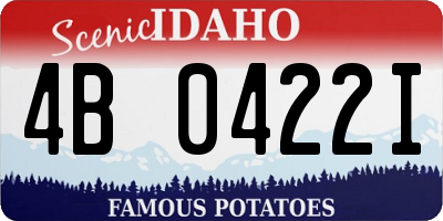 ID license plate 4B0422I