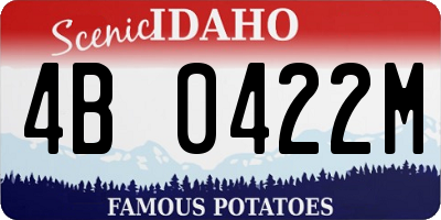 ID license plate 4B0422M