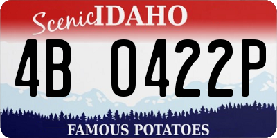 ID license plate 4B0422P