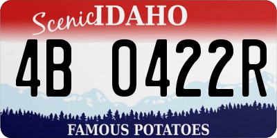 ID license plate 4B0422R