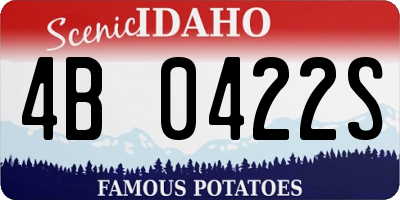 ID license plate 4B0422S
