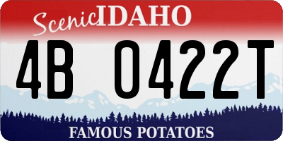 ID license plate 4B0422T