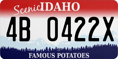 ID license plate 4B0422X