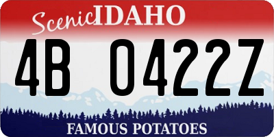 ID license plate 4B0422Z