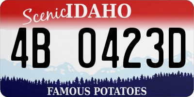 ID license plate 4B0423D